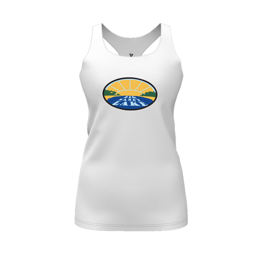 [FT0TRBWH-FYS-LOGO1] Decker Racerback Tank Top (Female Youth S, White, Logo 1)