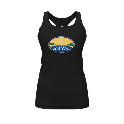 [FT0TRBBK-FYS-LOGO1] Decker Racerback Tank Top (Female Youth S, Black, Logo 1)