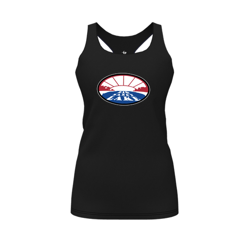 [FT0TRBBK-FYS-LOGO2] Decker Racerback Tank Top (Female Youth S, Black, Logo 2)