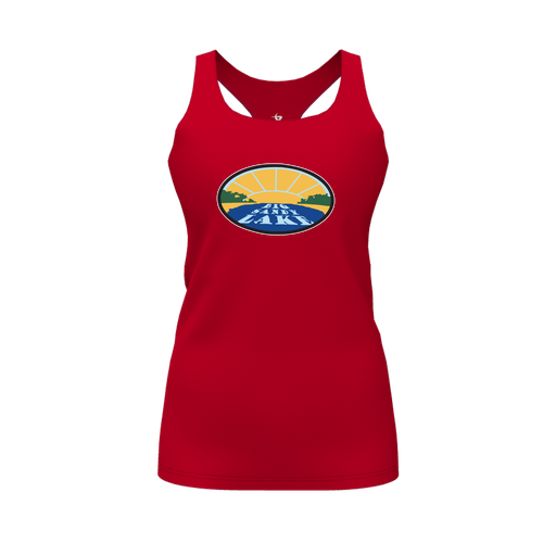 [FT0TRBRD-FYS-LOGO1] Decker Racerback Tank Top (Female Youth S, Red, Logo 1)