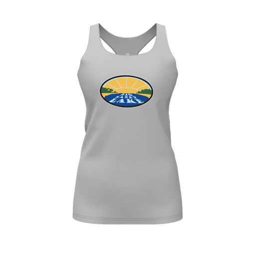 [FT0TRBGY-FYS-LOGO1] Decker Racerback Tank Top (Female Youth S, Gray, Logo 1)