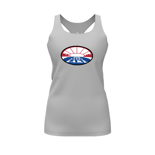 [FT0TRBGY-FYS-LOGO2] Decker Racerback Tank Top (Female Youth S, Gray, Logo 2)