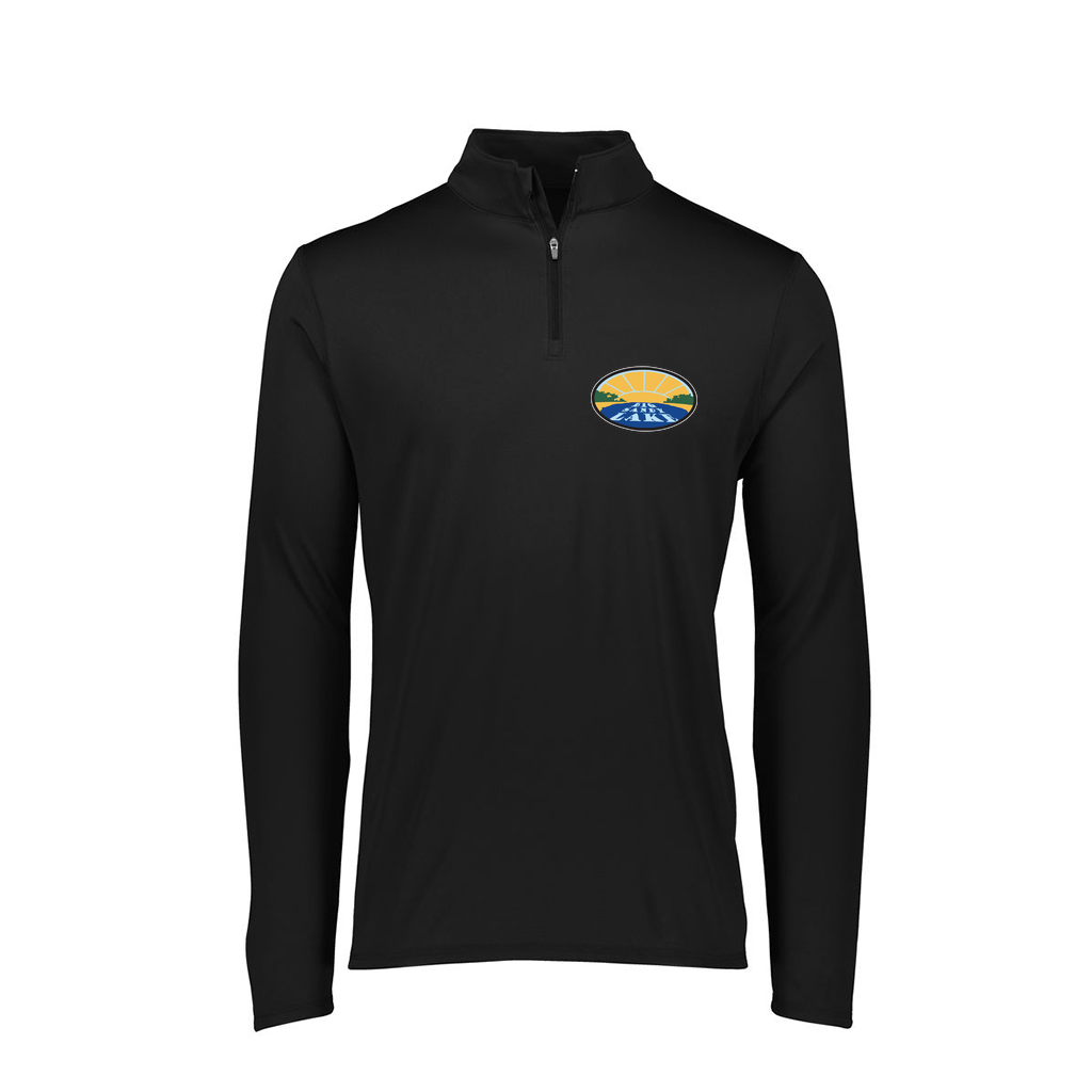 [FTLQFLBK-AS-LOGO1] Decker Men's Flex-Lite 1/4 Zip Shirt (Black, Adult S, Logo 1)