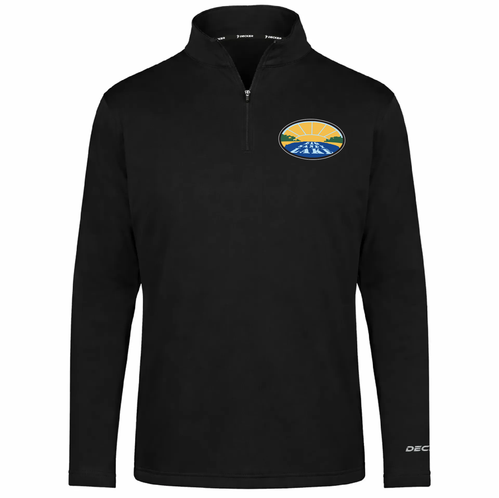 [FOLQFFBK-AXS-LOGO1] Decker Men's FlexFleece 1/4 Zip (Black, Adult XS, Logo 1)