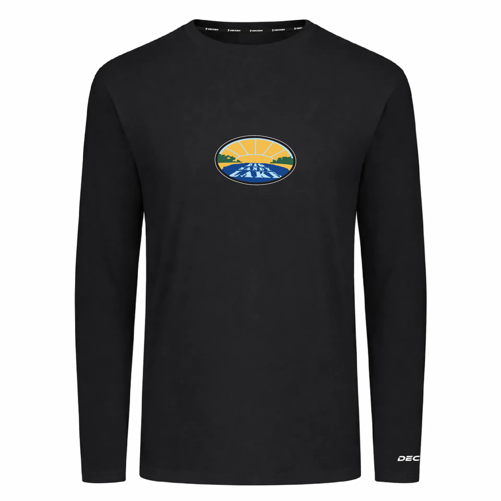 [FTLCUBBK-AXS-LOGO1] Decker Adult Tri-Blend T-Shirt - Long Sleeve (Black, Adult XS, Logo 1)
