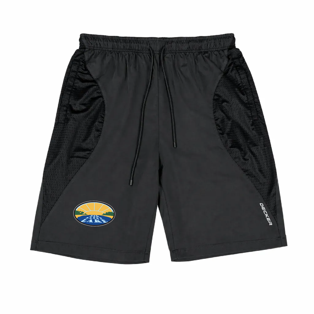 [CUS-DFW-SHOR-PER-CRV-BLK-YXXS-LOGO1] Decker Shorts (Curve Shorts) (Black, Youth XXS, Logo 1)