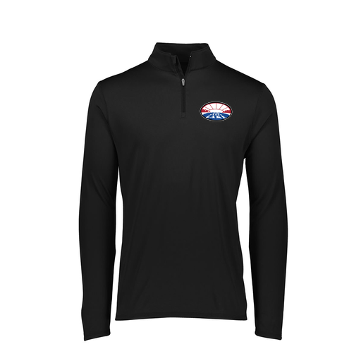 [FTLQFLBK-FAXS-LOGO2] Decker Women's Flex-Lite 1/4 Zip Shirt (Female Adult XS, Black, Logo 2)