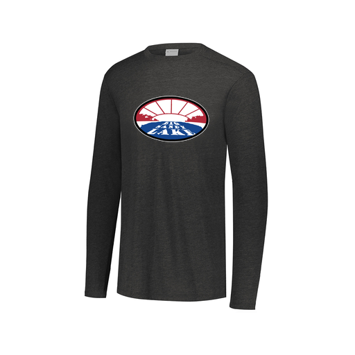 [FTLCUBBK-AXS-LOGO2] Decker Men's Tri-Blend T-Shirt - Long Sleeve (Adult XS, Black, Logo 2)