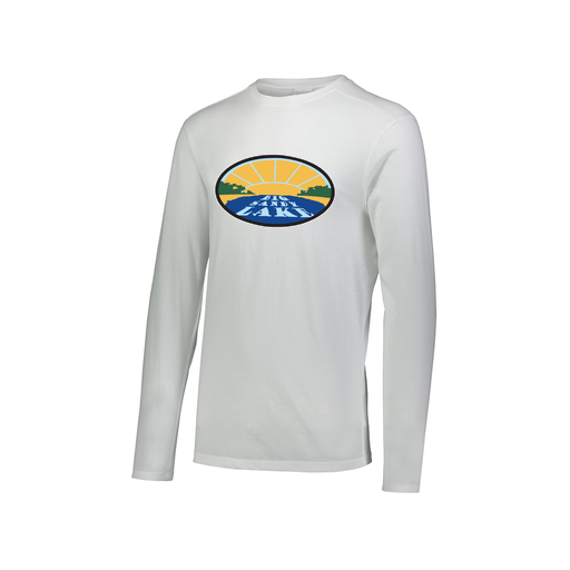 [FTLCUBWH-AXS-LOGO1] Decker Men's Tri-Blend T-Shirt - Long Sleeve (Adult XS, White, Logo 1)