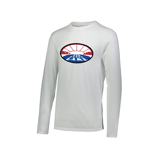 [FTLCUBWH-AXS-LOGO2] Decker Men's Tri-Blend T-Shirt - Long Sleeve (Adult XS, White, Logo 2)