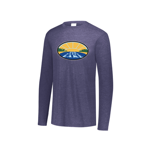 [FTLCUBNV-YS-LOGO1] Decker Youth Tri-Blend T-Shirt - Long Sleeve (Youth S, Navy, Logo 1)