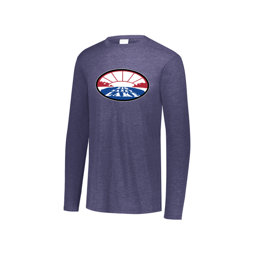 [FTLCUBNV-YS-LOGO2] Decker Youth Tri-Blend T-Shirt - Long Sleeve (Youth S, Navy, Logo 2)