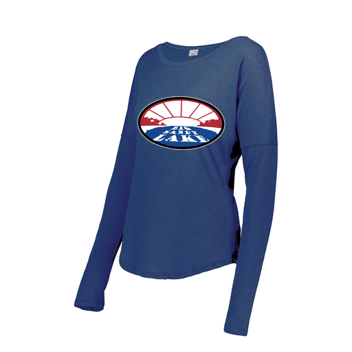 [FTLCUBRY-FAXS-LOGO2] Decker Women's Tri-Blend T-Shirt - Long Sleeve (Female Adult XS, Royal, Logo 2)
