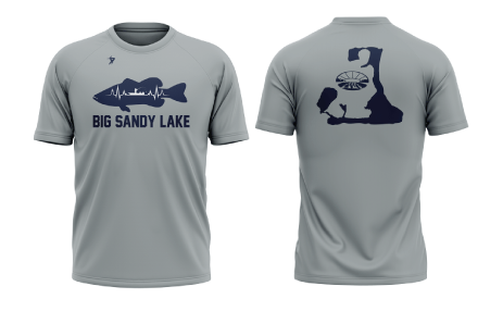 Big Sandy Grey Fish Shirt Male (Dri-Fit)