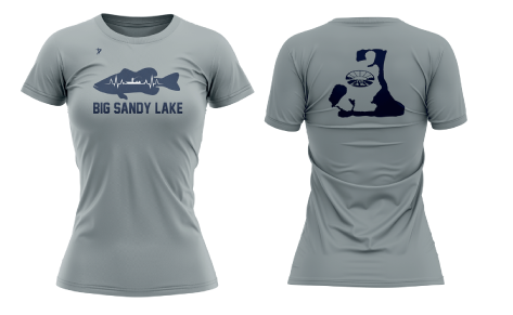 Big Sandy Grey Fish Shirt Female (Dri Fit)